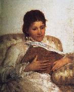 Reading the book Mary Cassatt